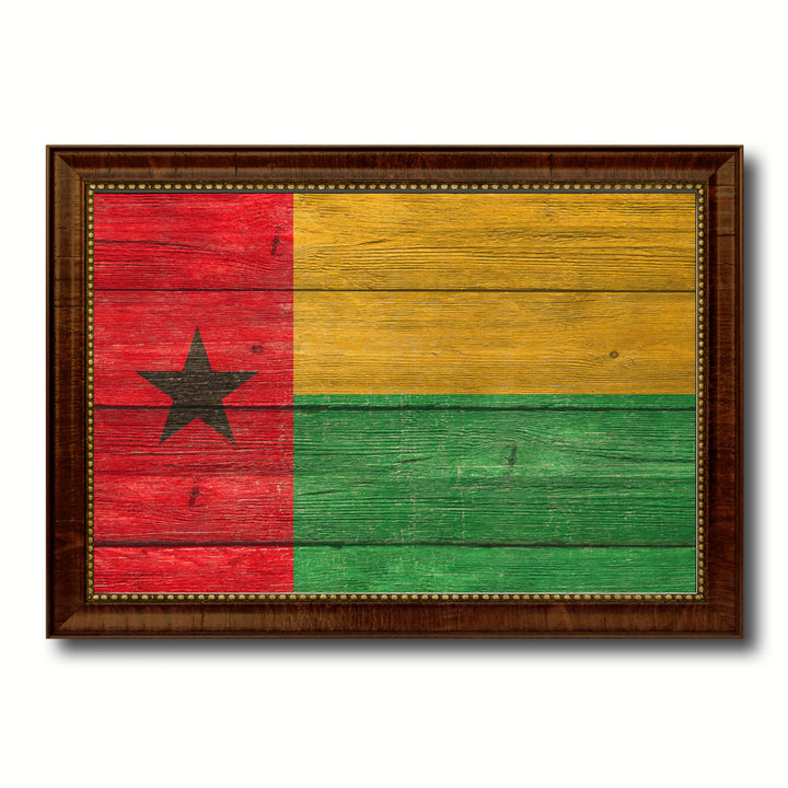 Guinea Bissau Country Flag Texture Canvas Print with Custom Frame  Gift Ideas Wall Decoration Image 1