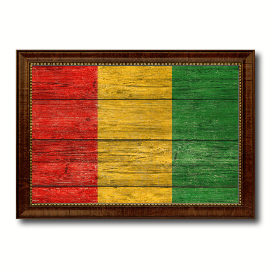 Guinea Country Flag Texture Canvas Print with Custom Frame  Gift Ideas Wall Decoration Image 1