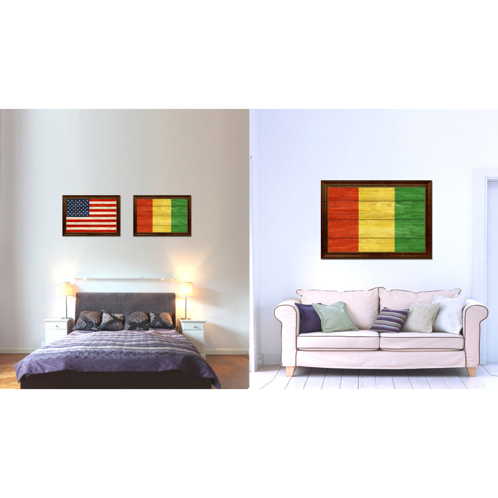 Guinea Country Flag Texture Canvas Print with Custom Frame  Gift Ideas Wall Decoration Image 2