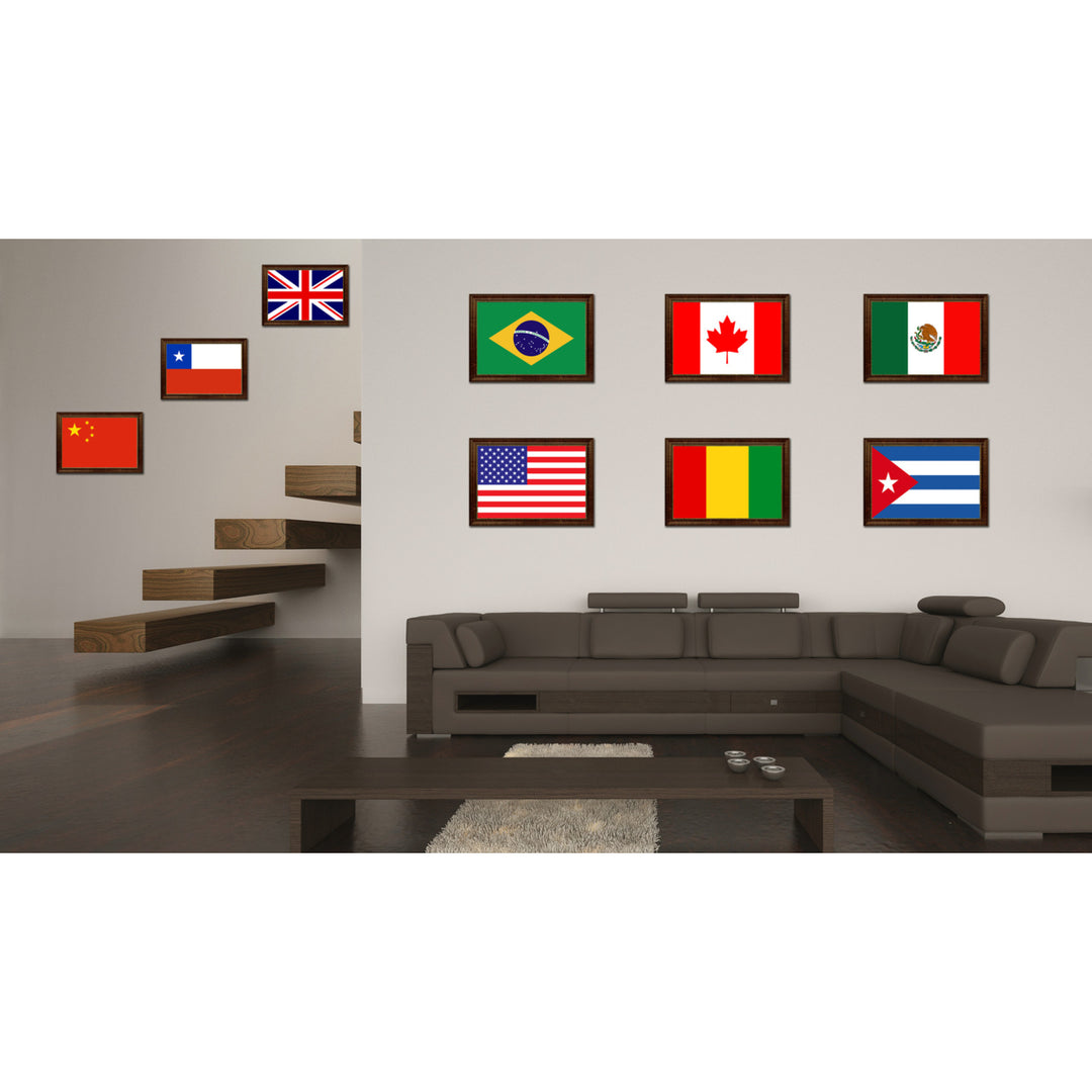 Guinea Country Flag Canvas Print with Picture Frame  Gifts Wall Image 3