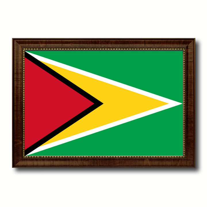 Guyana Country Flag Canvas Print with Picture Frame  Gifts Wall Image 1