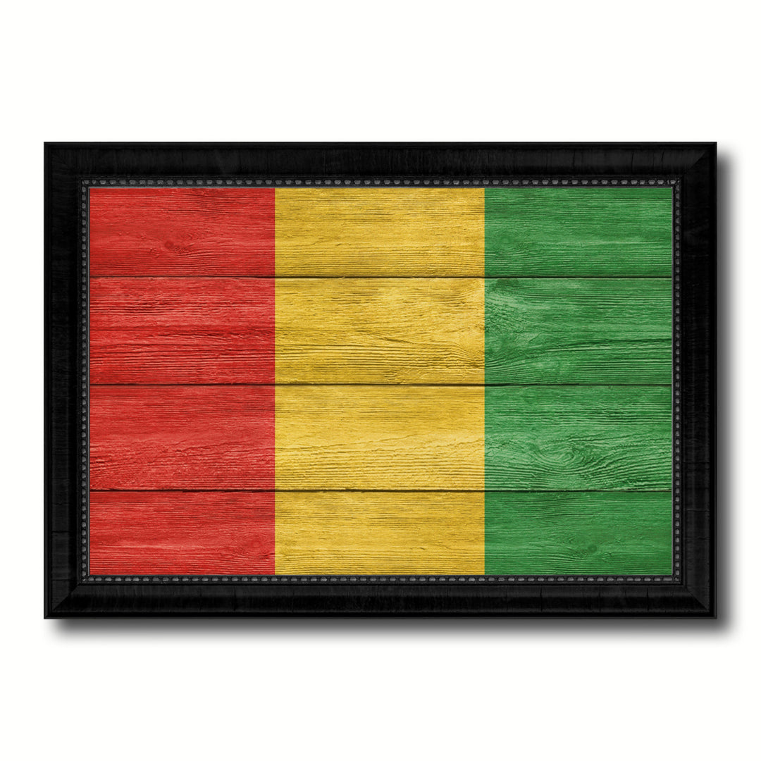 Guinea Country Flag Texture Canvas Print with Picture Frame  Wall Art Gift Ideas Image 1