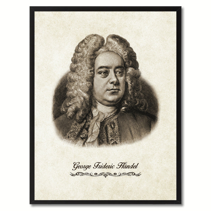 Handel Musician Canvas Print Pictures Frames Music  Wall Art Gifts Image 1