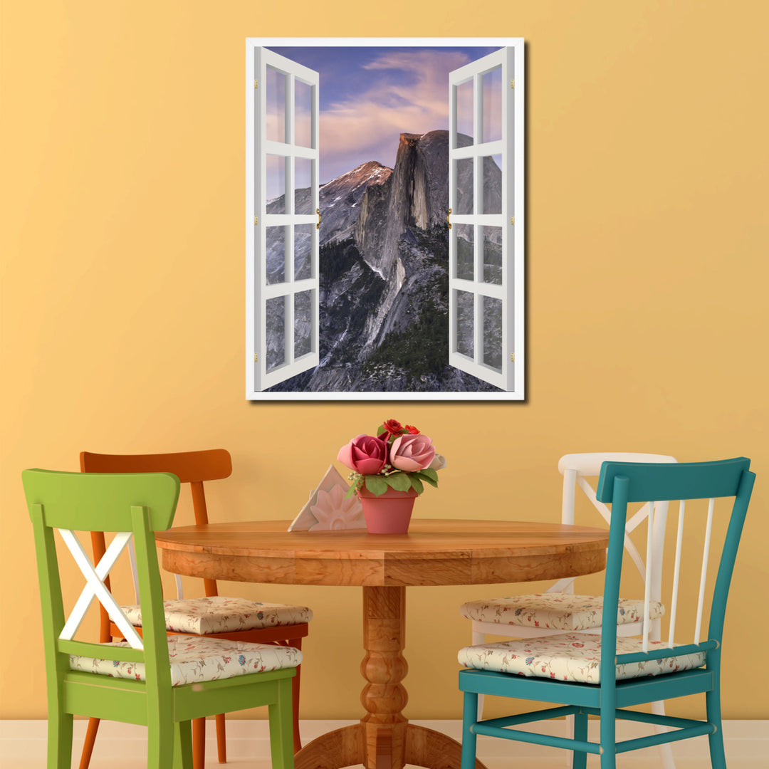 Half Dome Yosemite Picture 3D French Window Canvas Print Gifts  Wall Frames Image 2