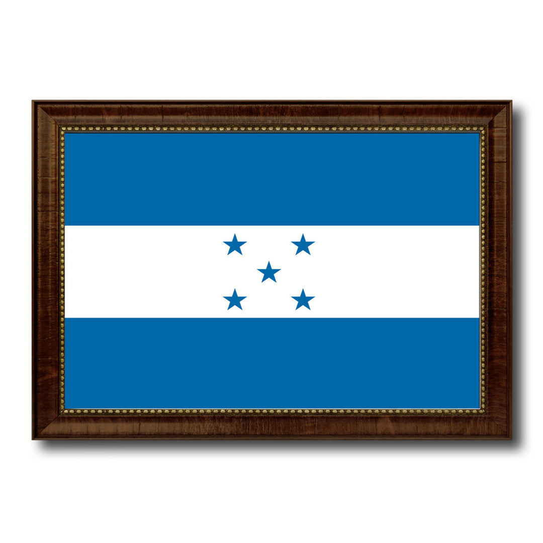 Honduras Country Flag Canvas Print with Picture Frame  Gifts Wall Image 1