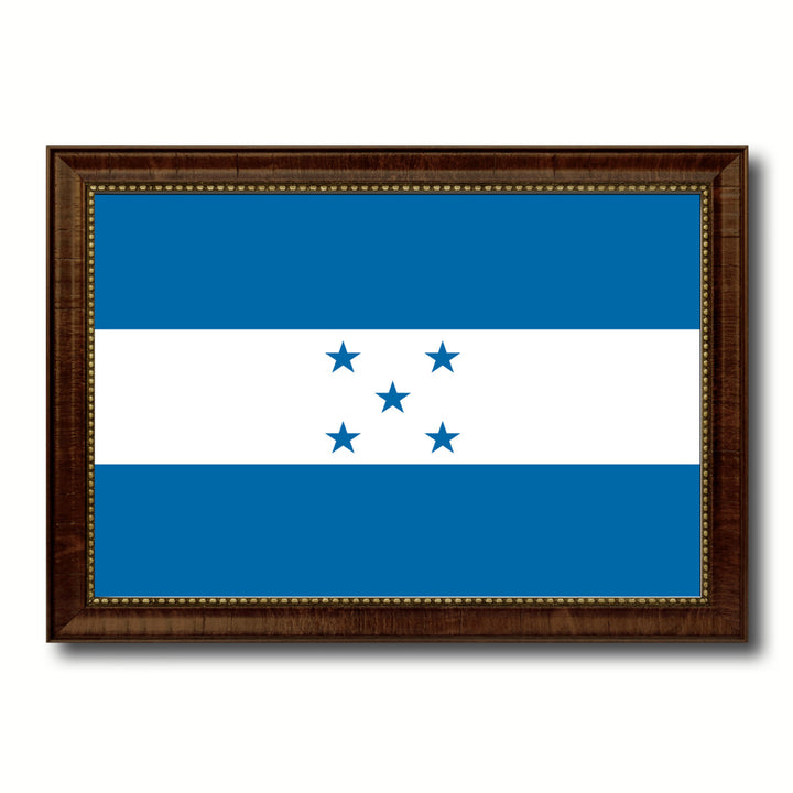 Honduras Country Flag Canvas Print with Picture Frame  Gifts Wall Image 1