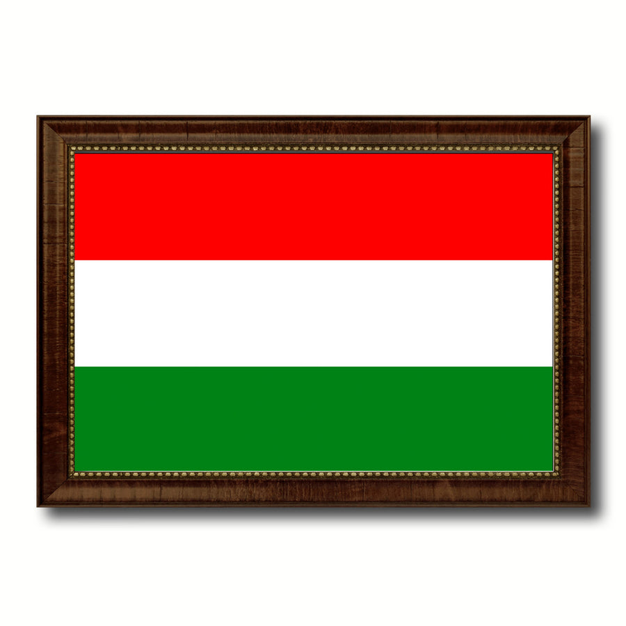 Hungary Country Flag Canvas Print with Picture Frame  Gifts Wall Image 1