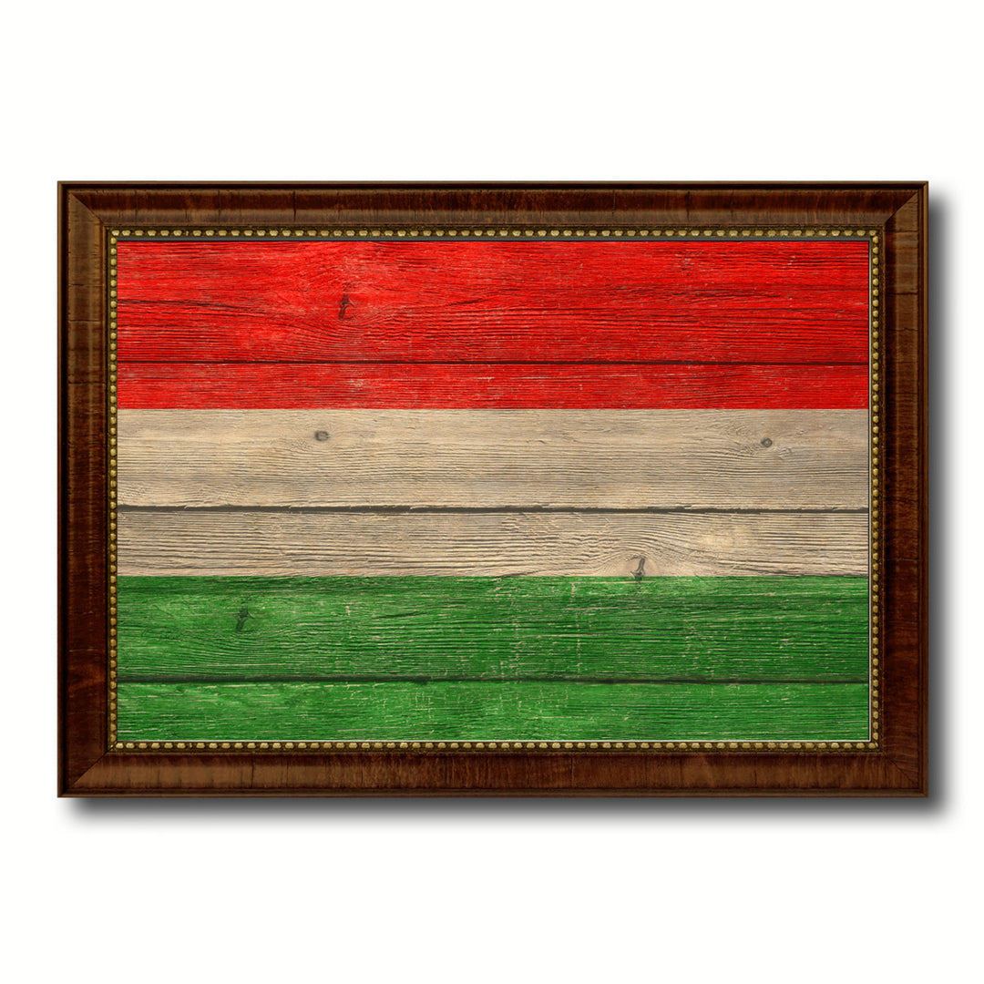 Hungary Country Flag Texture Canvas Print with Custom Frame  Gift Ideas Wall Decoration Image 1