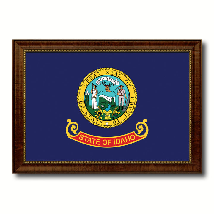 Idaho State Flag Canvas Print with Picture Frame Gift Ideas  Wall Art Decoration Image 1