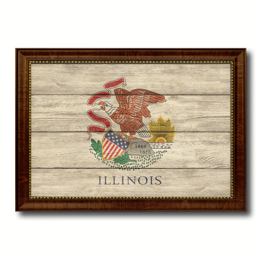 Illnoise Texture Flag Canvas Print with Picture Frame Gift Ideas  Wall Art Decoration Image 1