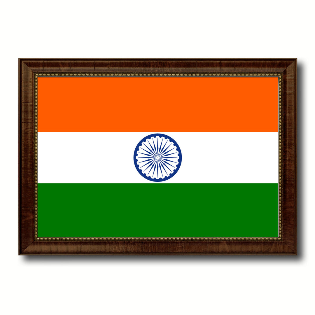 India Country Flag Canvas Print with Picture Frame  Gifts Wall Image 1