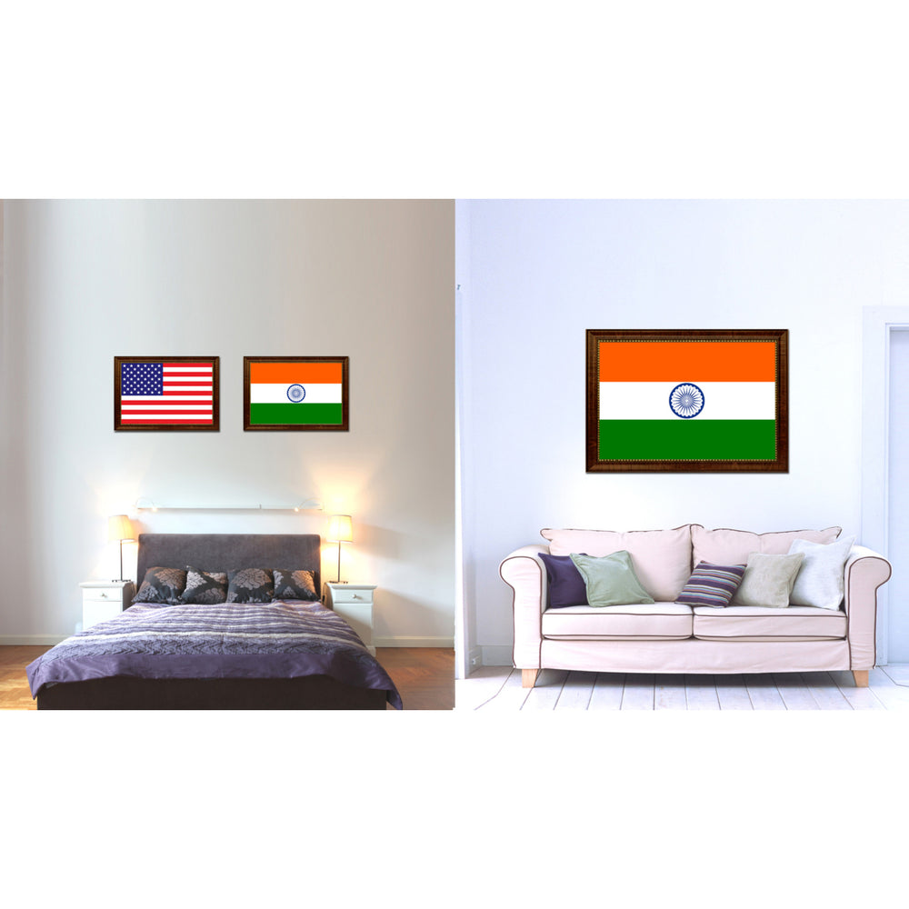 India Country Flag Canvas Print with Picture Frame  Gifts Wall Image 2