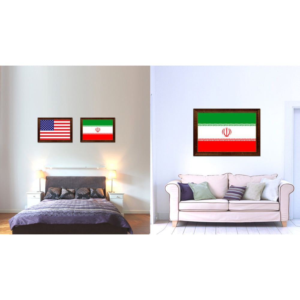 Iran Country Flag Canvas Print with Picture Frame  Gifts Wall Image 2