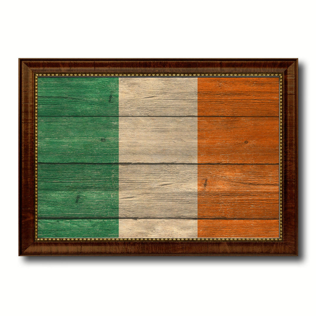 Ireland Country Flag Texture Canvas Print with Custom Frame  Gift Ideas Wall Decoration Image 1