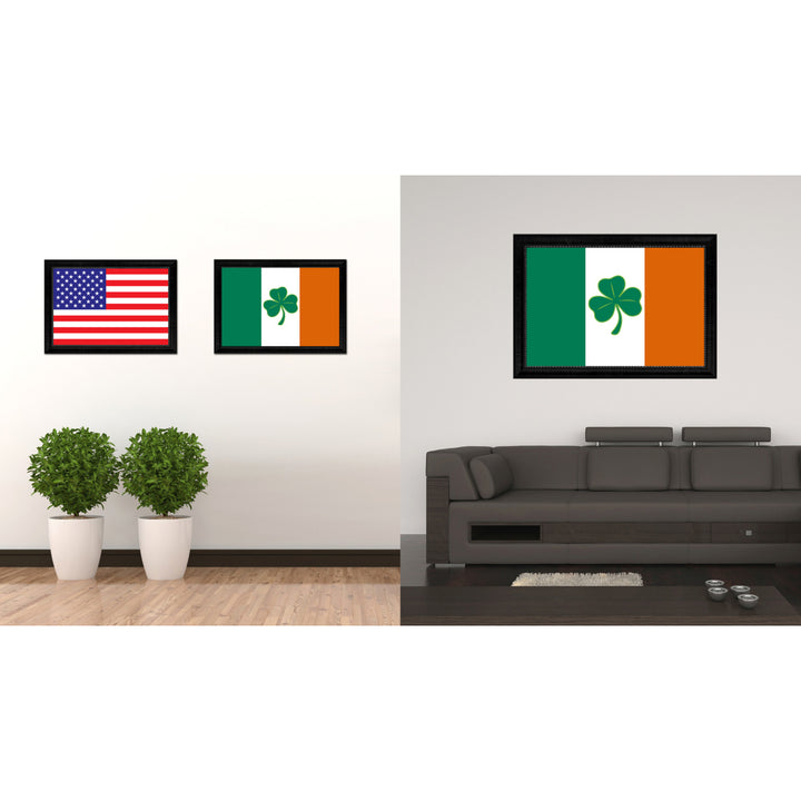 Ireland Saint Patrick Military Flag Canvas Print with Picture Frame Gifts  Wall Art Image 2