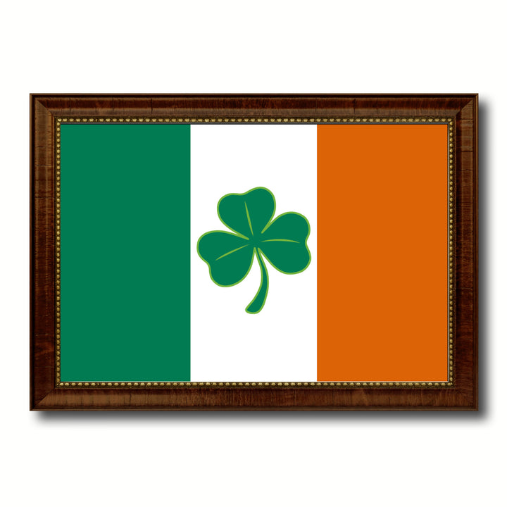 Ireland Saint Patrick Military Flag Canvas Print with Picture Frame  Wall Art Gifts Image 1