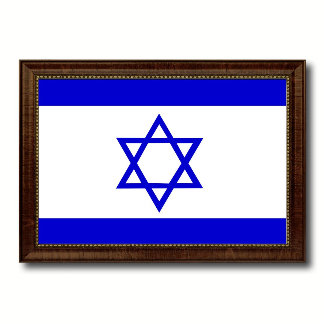 Israel Country Flag Canvas Print with Picture Frame  Gifts Wall Image 1