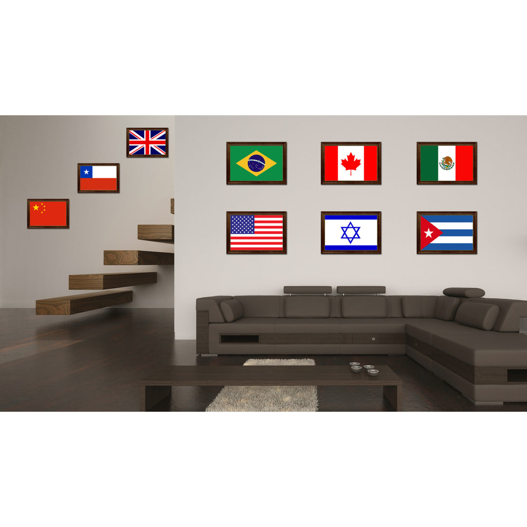 Israel Country Flag Canvas Print with Picture Frame  Gifts Wall Image 3