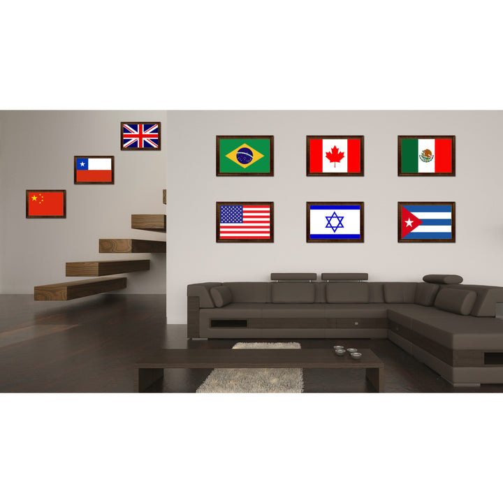 Israel Country Flag Canvas Print with Picture Frame  Gifts Wall Image 3