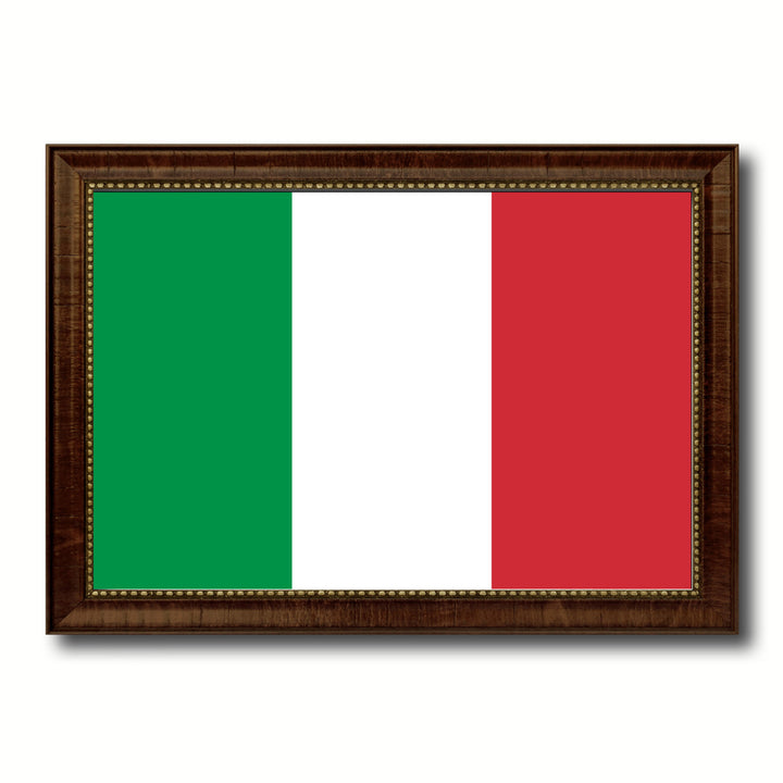 Italy Country Flag Canvas Print with Picture Frame  Gifts Wall Image 1