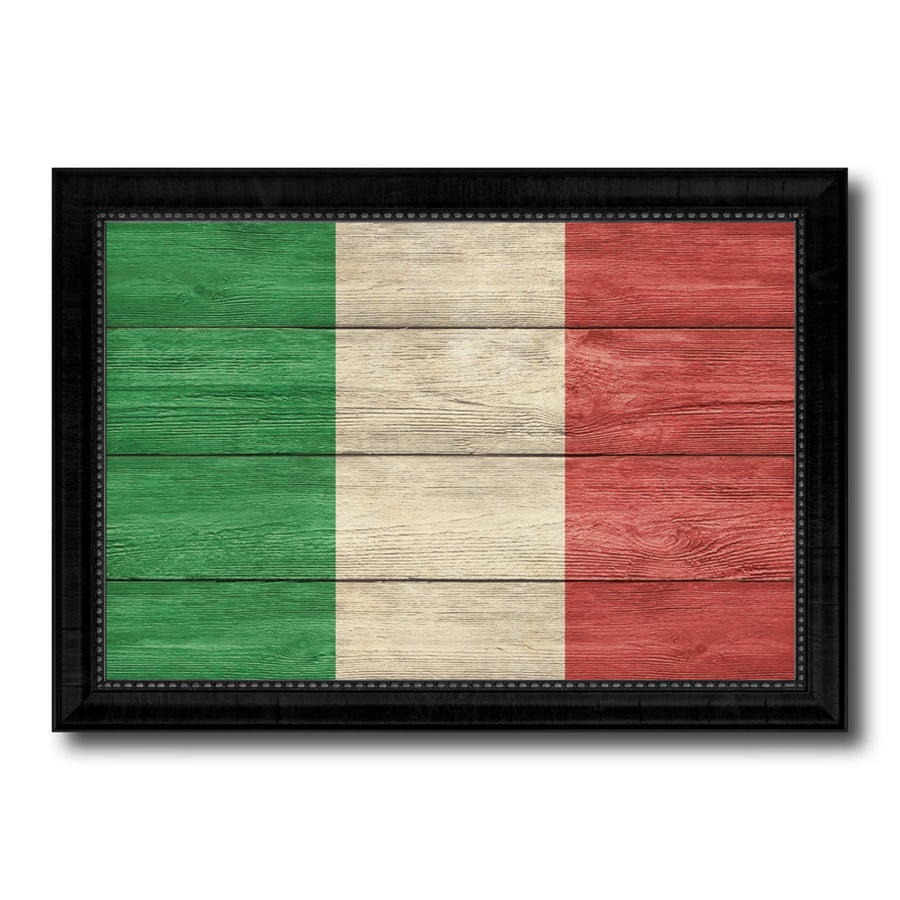Italy Country Flag Texture Canvas Print with Picture Frame  Wall Art Gift Ideas Image 1