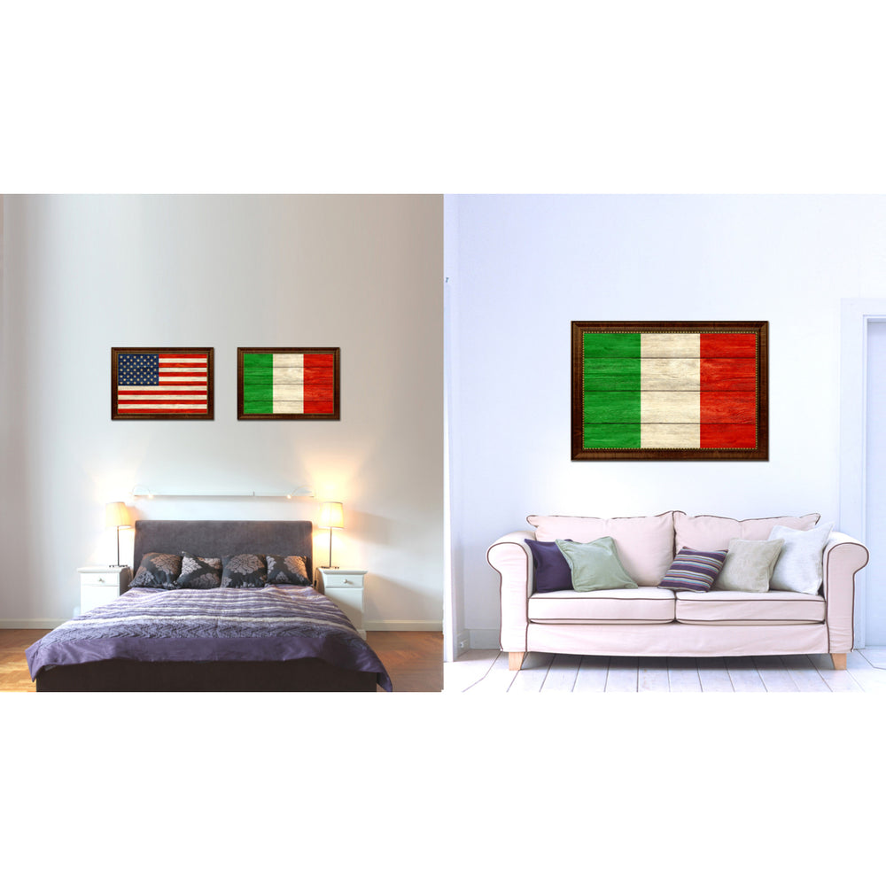 Italy Country Flag Texture Canvas Print with Custom Frame  Gift Ideas Wall Decoration Image 2