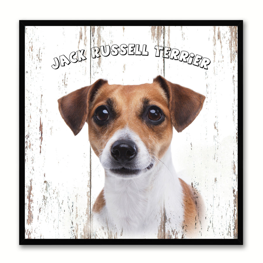 Jack Russell Terrier Dog Canvas Print with Picture Frame Gift  Wall Art Decoration Image 1