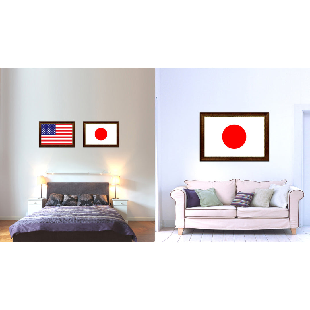 Japan Country Flag Canvas Print with Picture Frame  Gifts Wall Image 2