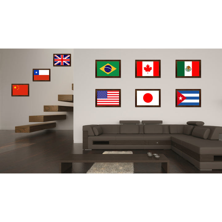 Japan Country Flag Canvas Print with Picture Frame  Gifts Wall Image 3