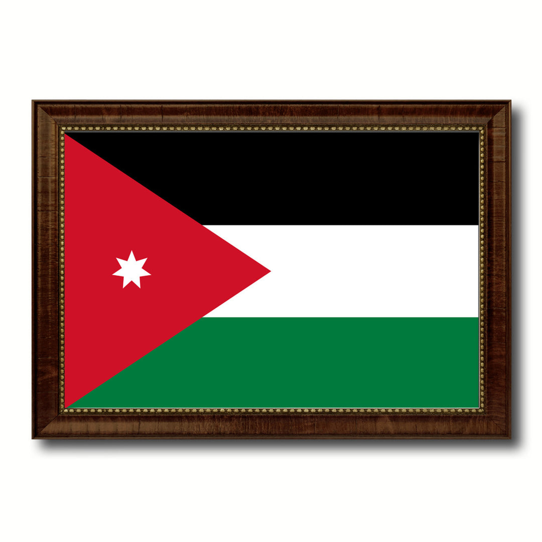 Jordan Country Flag Canvas Print with Picture Frame  Gifts Wall Image 1