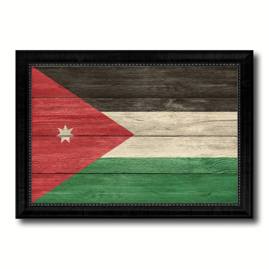 Jordan Country Flag Texture Canvas Print with Picture Frame  Wall Art Gift Ideas Image 1