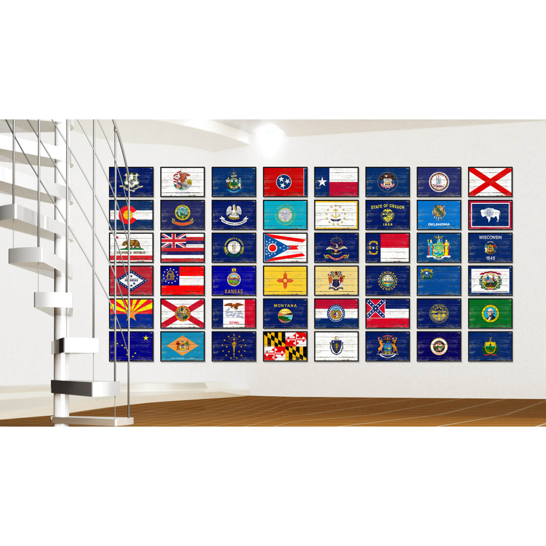 Kansas Flag Canvas Print with Picture Frame Gift Ideas  Wall Art Decoration Image 2