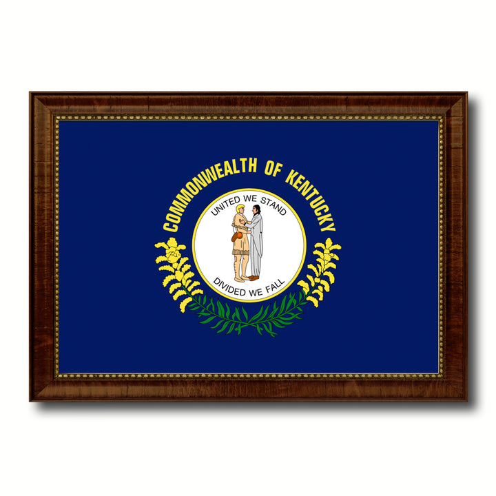 Kentucky State Flag Canvas Print with Picture Frame Gift Ideas  Wall Art Decoration Image 1