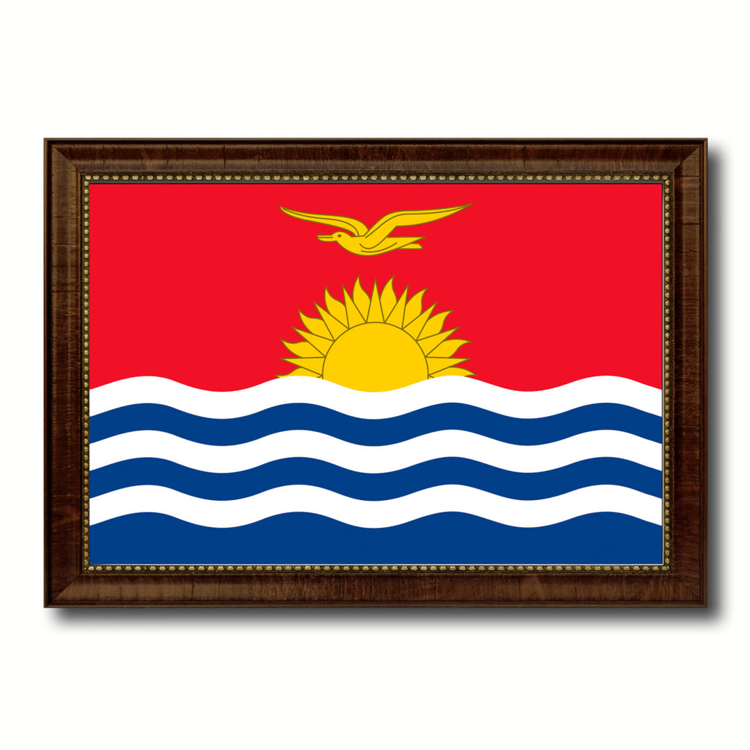 Kiribati Country Flag Canvas Print with Picture Frame  Gifts Wall Image 1