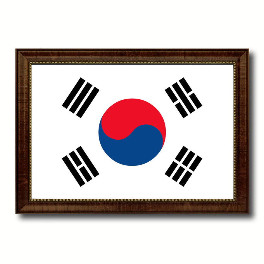 Korea Country Flag Canvas Print with Picture Frame  Gifts Wall Image 1