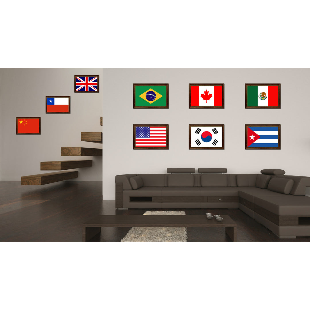 Korea Country Flag Canvas Print with Picture Frame  Gifts Wall Image 3