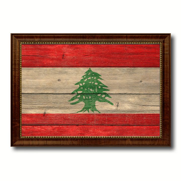 Lebanon Country Flag Texture Canvas Print with Custom Frame  Gift Ideas Wall Decoration Image 1