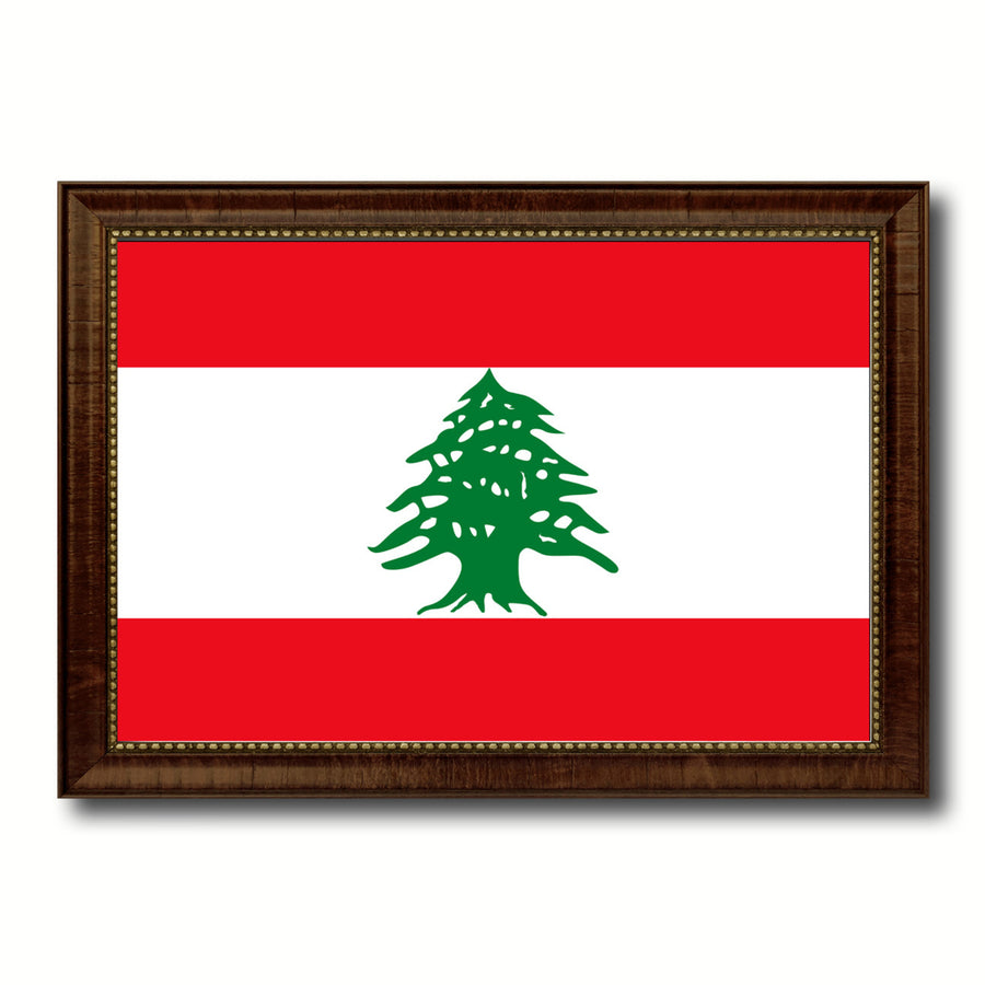 Lebanon Country Flag Canvas Print with Picture Frame  Gifts Wall Image 1