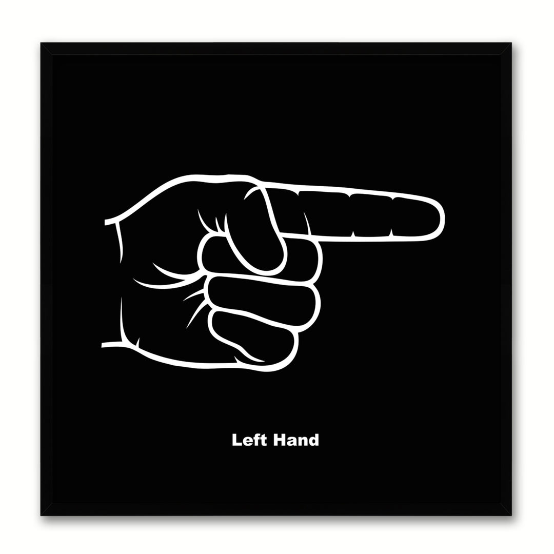 Left Hand Social Media Icon Canvas Print with Picture Frame Wall Art Image 1
