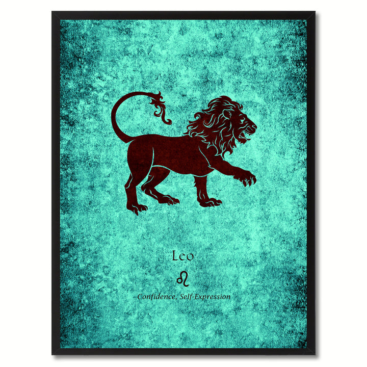 Leo Horoscope Astrology Canvas Print with Picture Frame  Wall Art Gift Image 1
