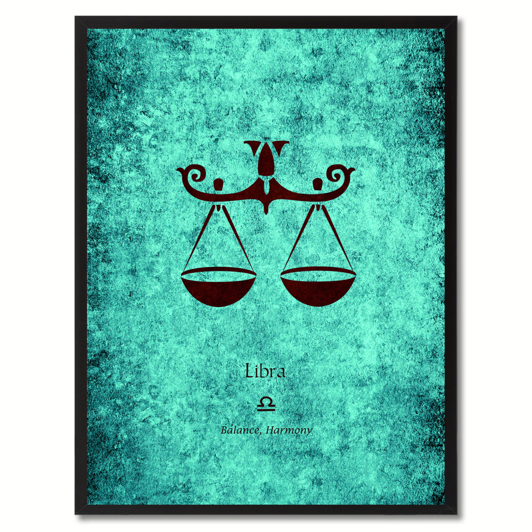 Libra Horoscope Astrology Canvas Print with Picture Frame  Wall Art Gift Image 1
