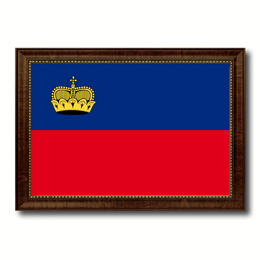 Liechtenstein Country Flag Canvas Print with Picture Frame  Gifts Wall Image 1