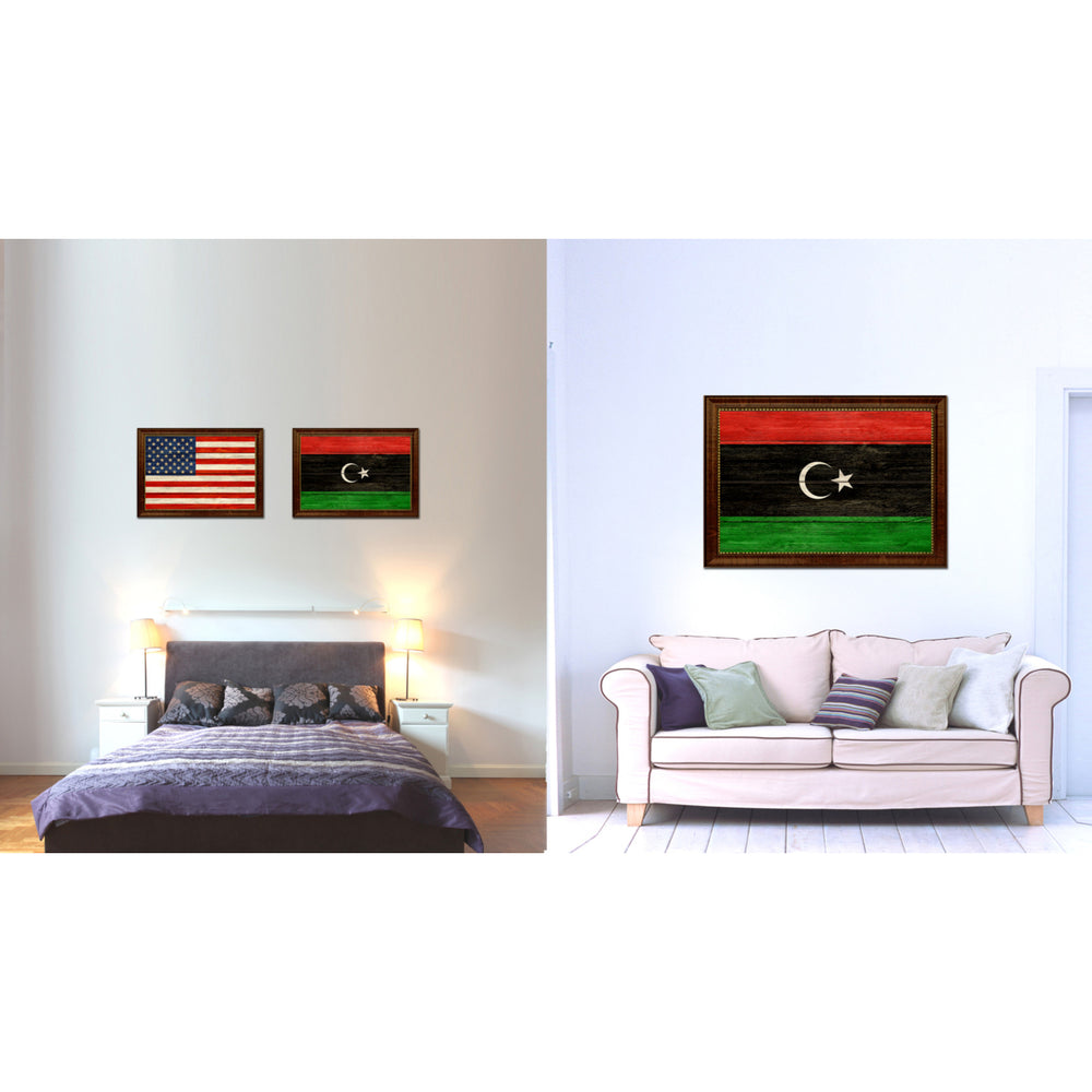 Libya Country Flag Texture Canvas Print with Custom Frame  Gift Ideas Wall Decoration Image 2