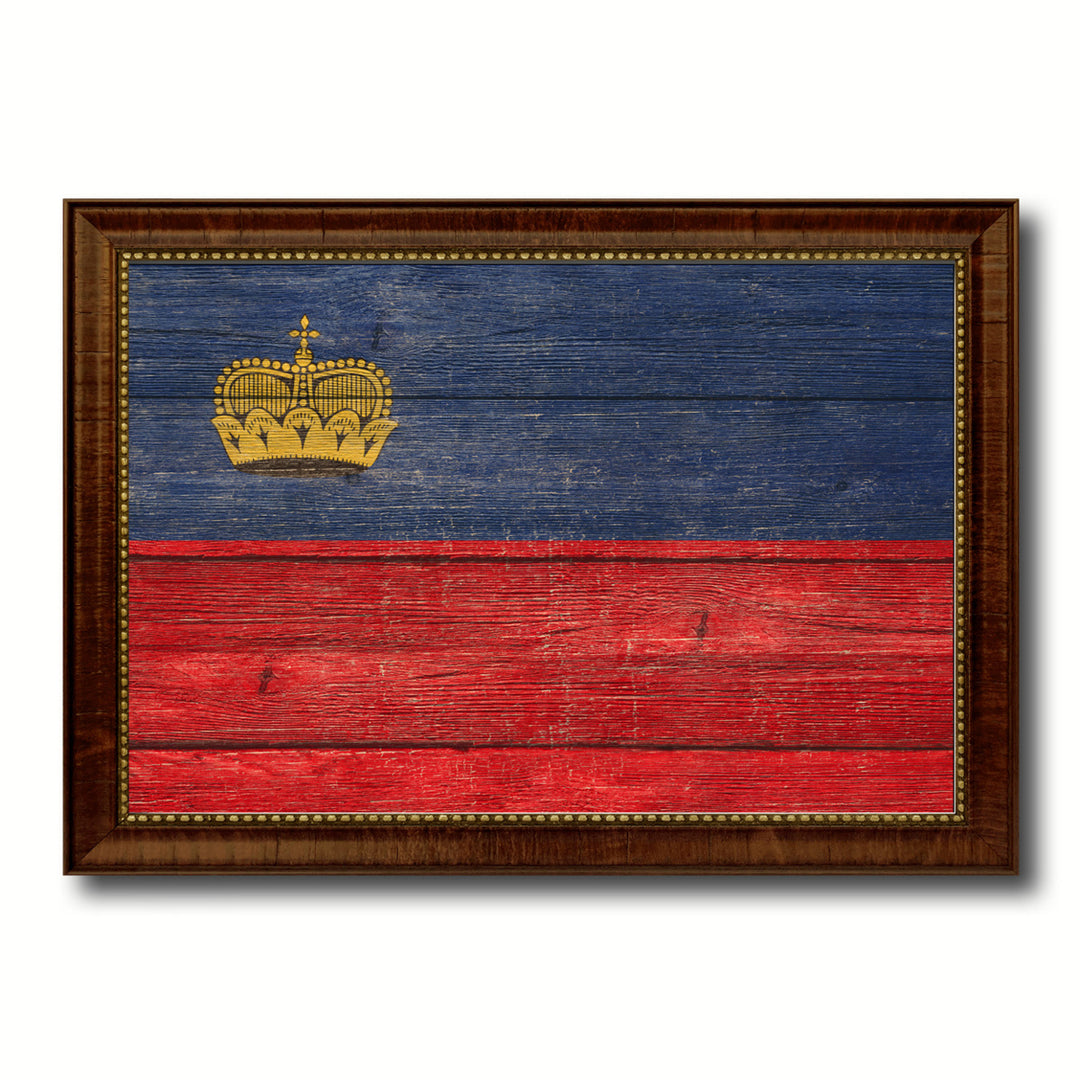 Liechtenstein Country Flag Texture Canvas Print with Custom Frame  Gift Ideas Wall Decoration Image 1