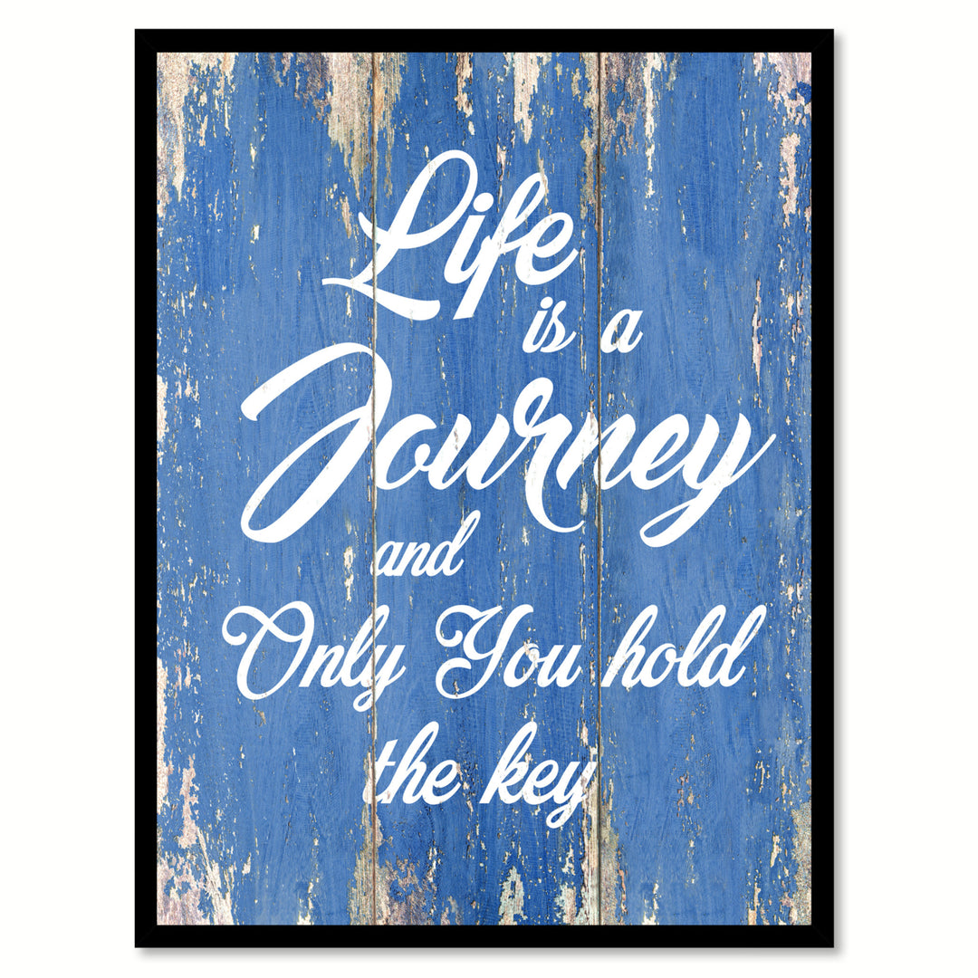 Life Is A Journey Canvas Print with Picture Frame Quote Saying  Wall Art Decoration Gift Ideas Image 1