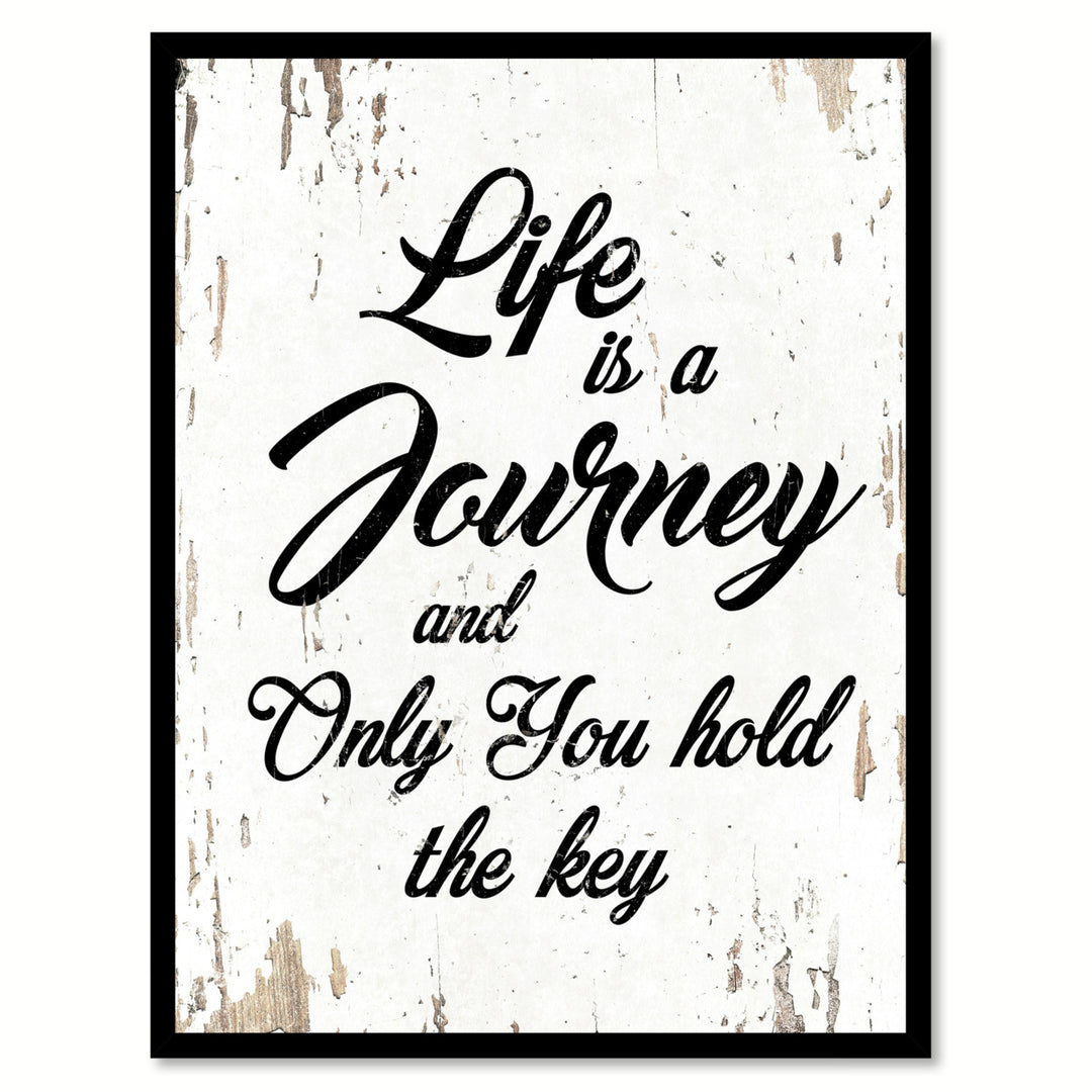 Life Is A Journey Canvas Print with Picture Frame Quote Saying  Wall Art Decoration Gift Ideas 111794 Image 1