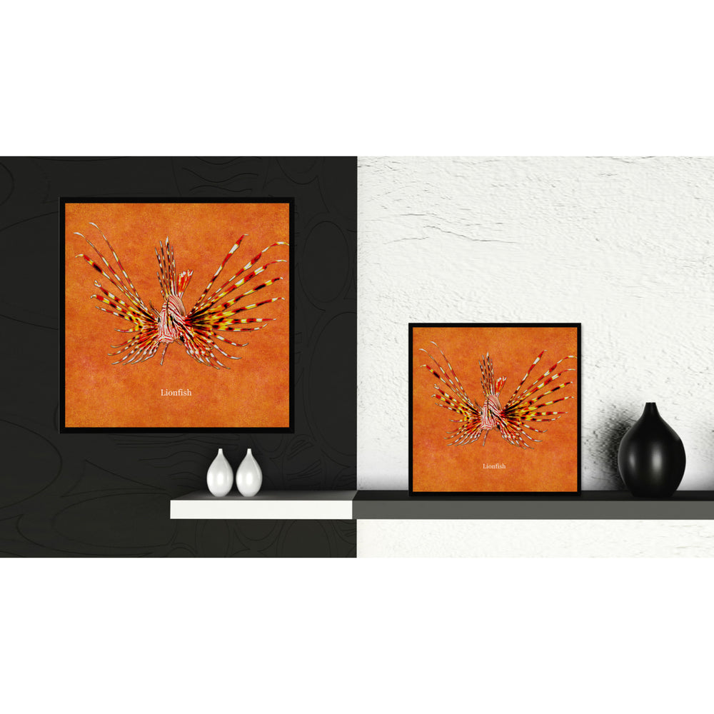 Lionfish Orange Canvas Print with Picture Frames Office  Wall Art Gifts Image 2