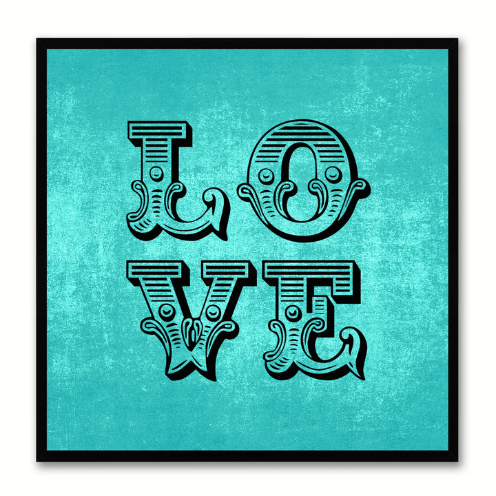 Love Sign Canvas Print with Picture Frame  Wall Art Decoration Gift Ideas Image 1