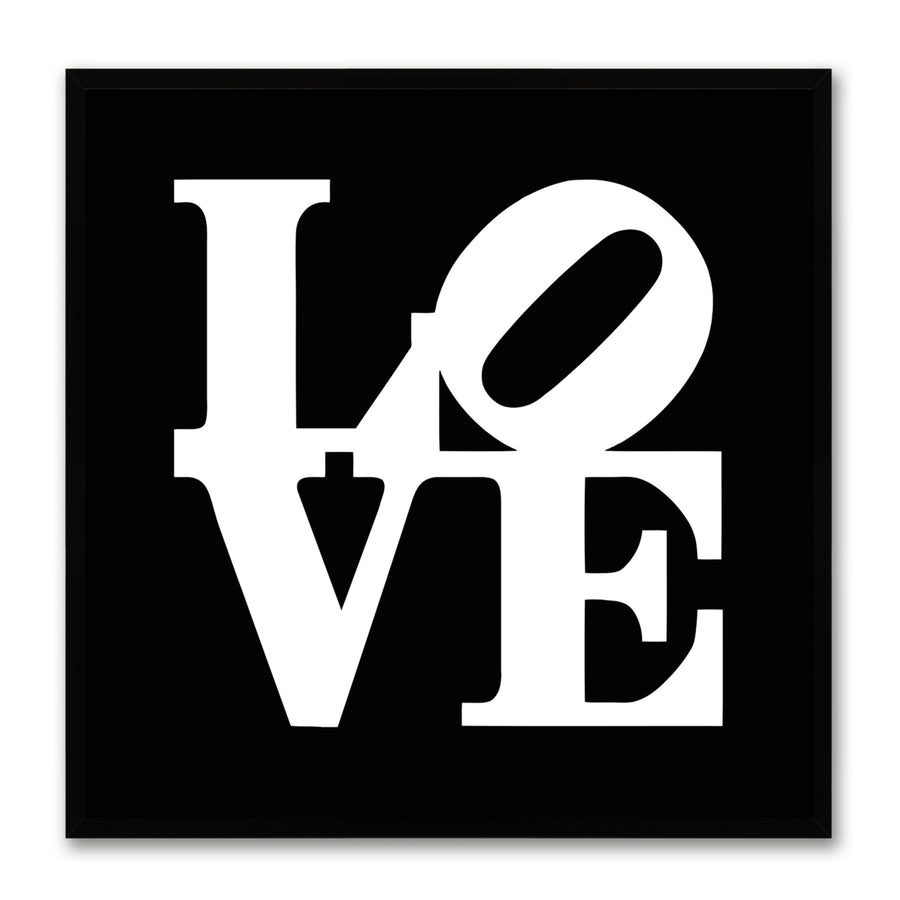 Love Sign Canvas Print with Picture Frame  Wall Art Decoration Gift Ideas Image 1