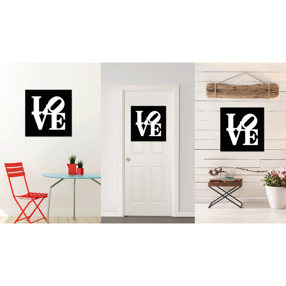 Love Sign Canvas Print with Picture Frame  Wall Art Decoration Gift Ideas Image 2